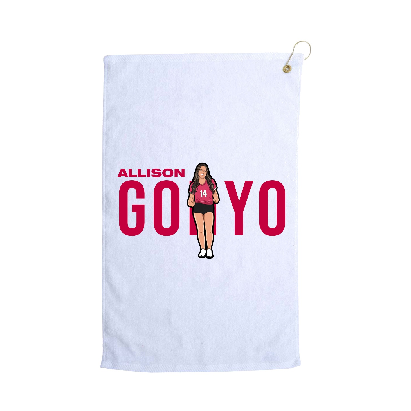 Golf Towel — Player Name in White