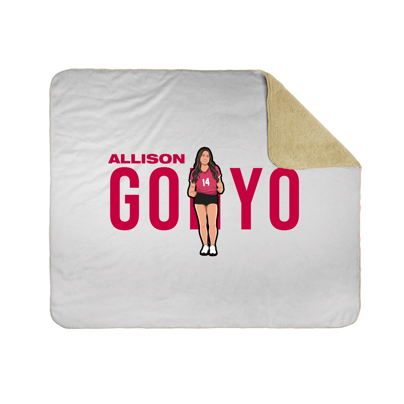 Throw Blanket — Player Name in White