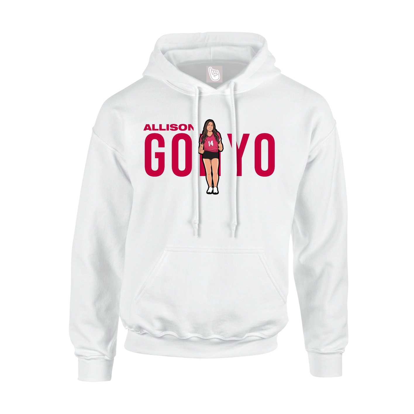 Youth Hoodie — Player Name in White