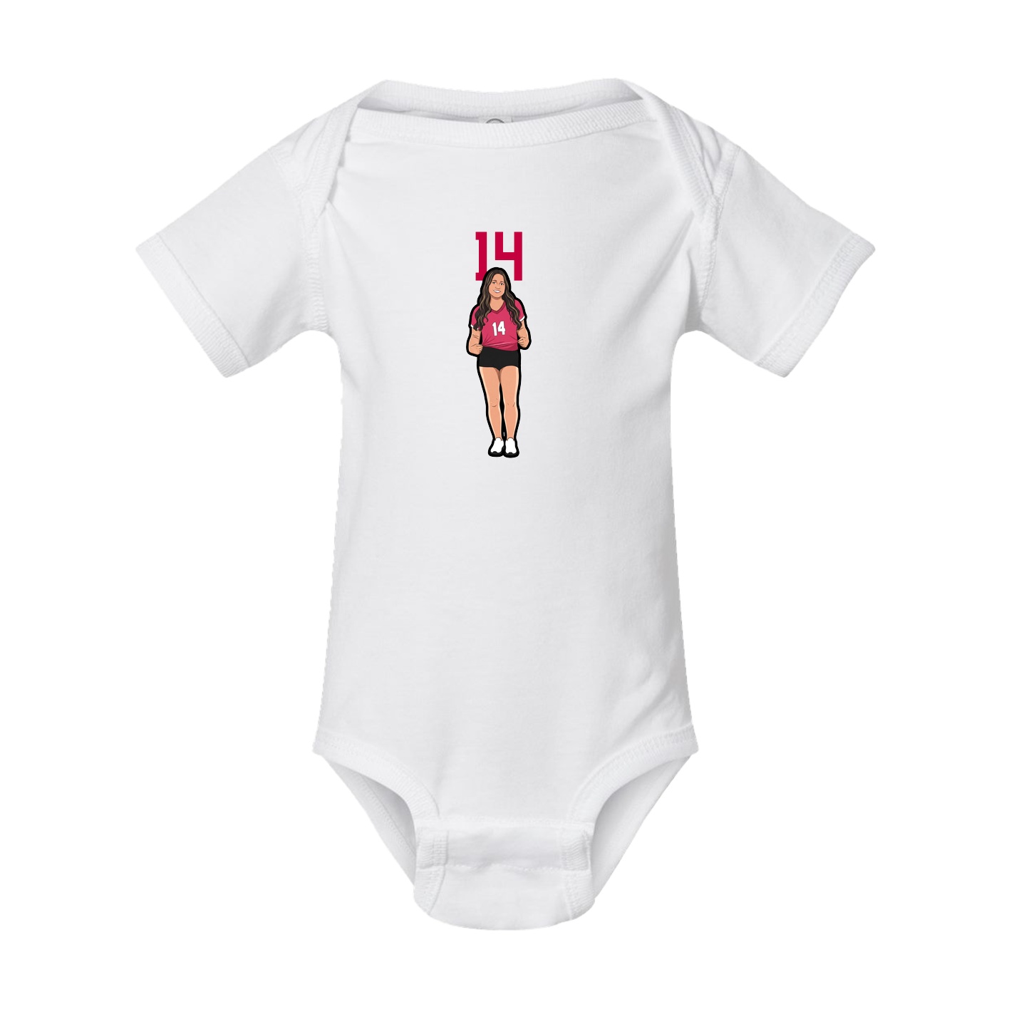 Baby Onesie — Number Top in White