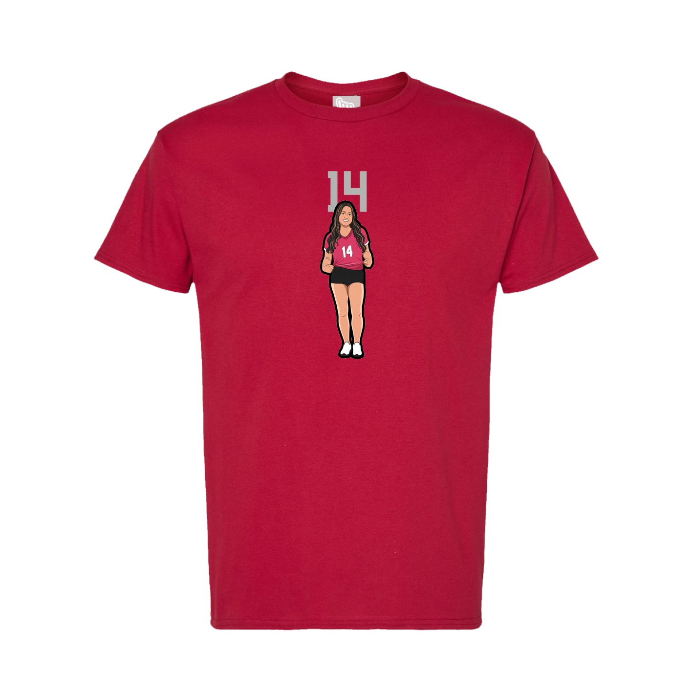 Tee — Number Top in Crimson