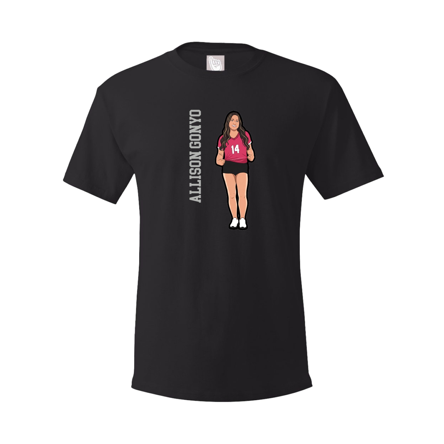 Tee — Name Vertical in Black