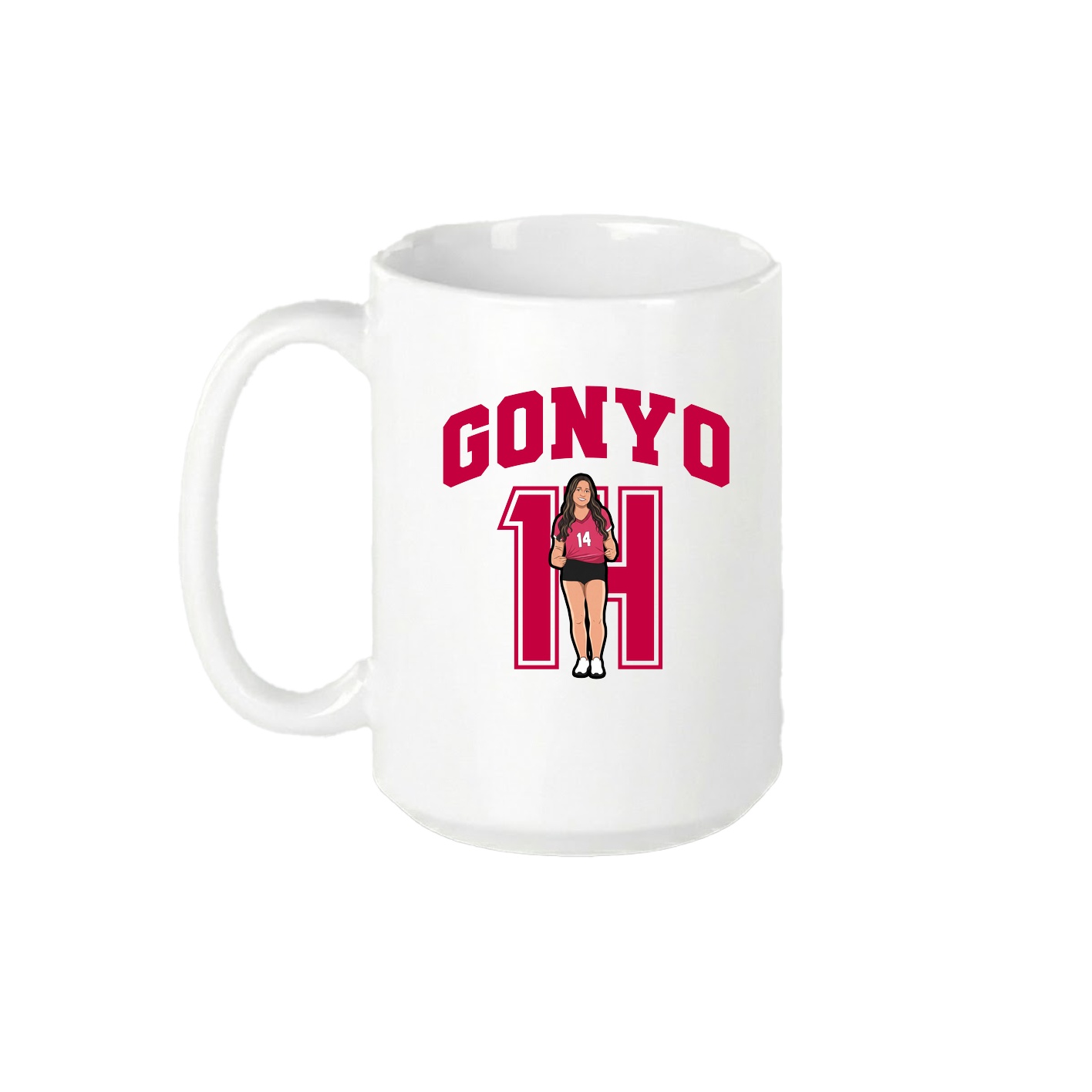 15oz Coffee Mug — Number in White