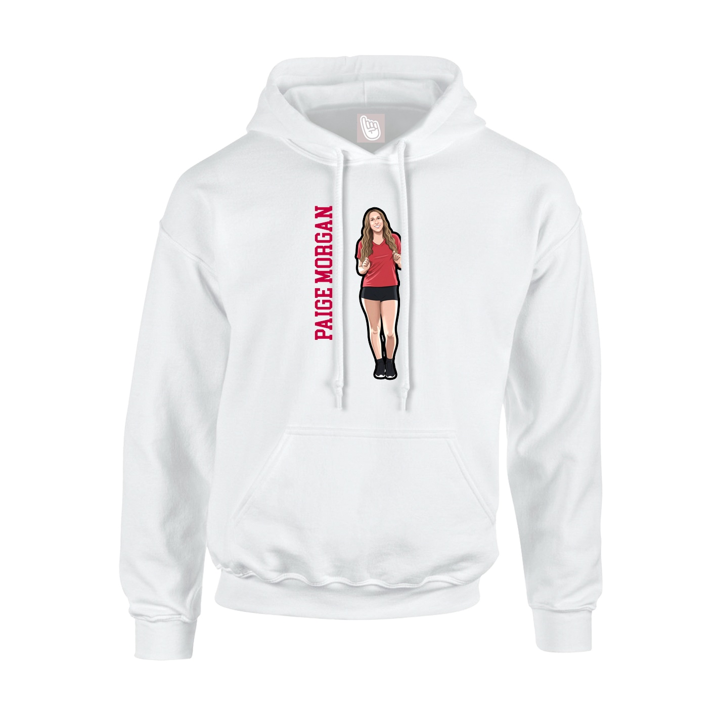 Youth Hoodie — Name Vertical in White