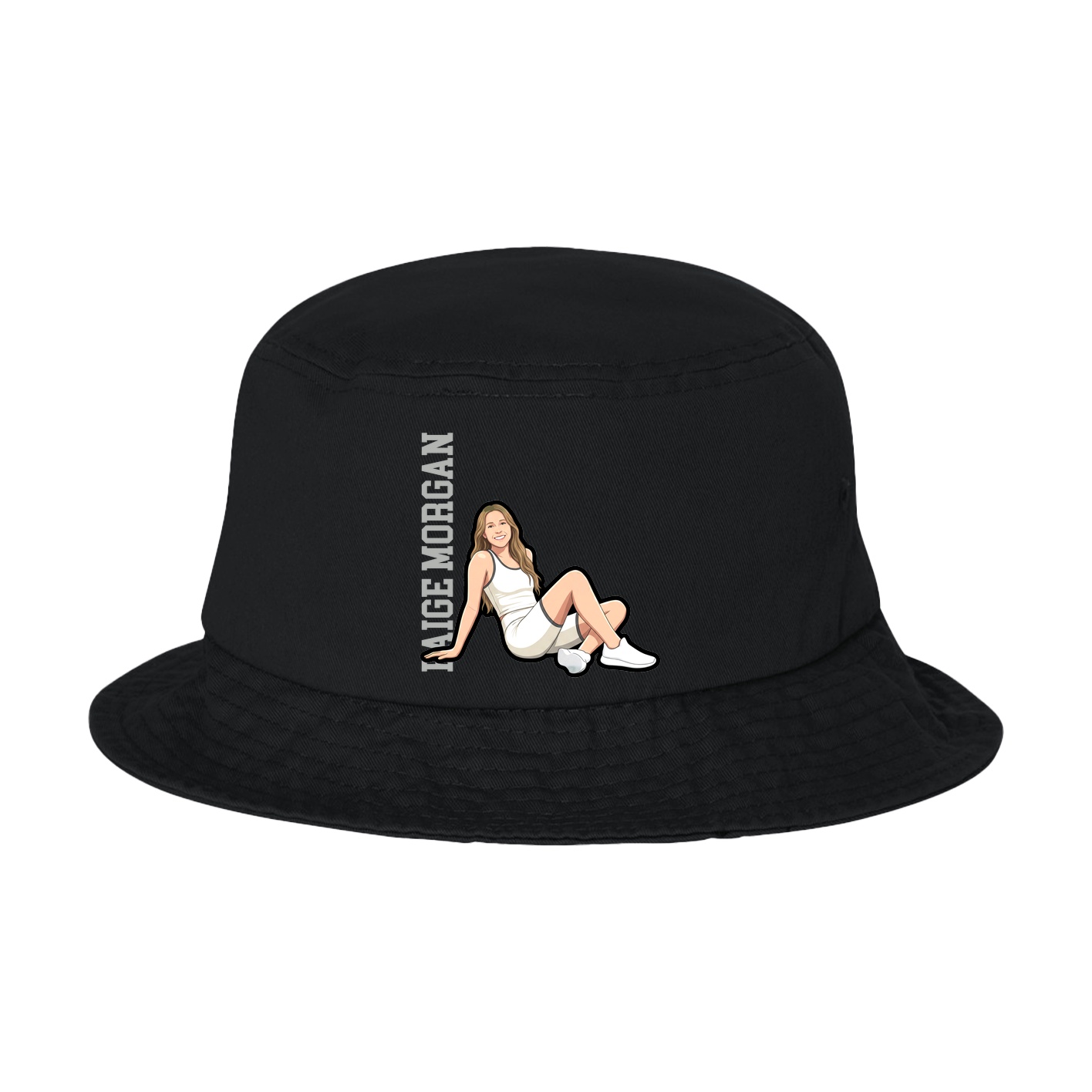 Bucket Cap — Name Vertical in Black