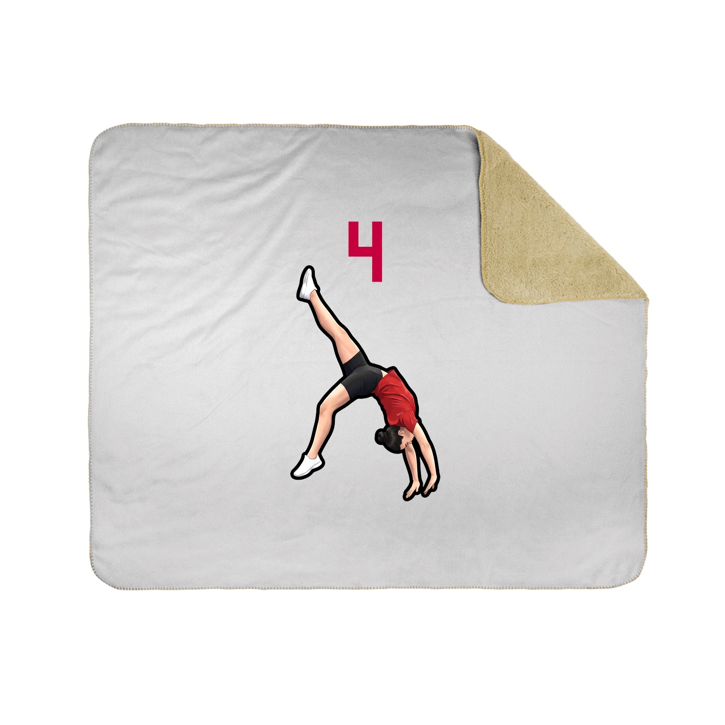 Throw Blanket — Number Top in White