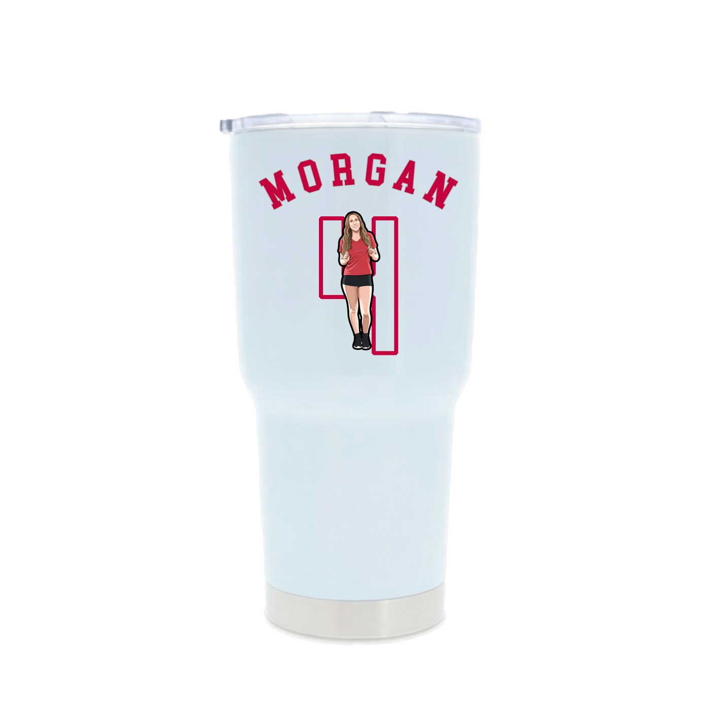 30oz Stainless Steel Tumbler — Shirsey Arch in White