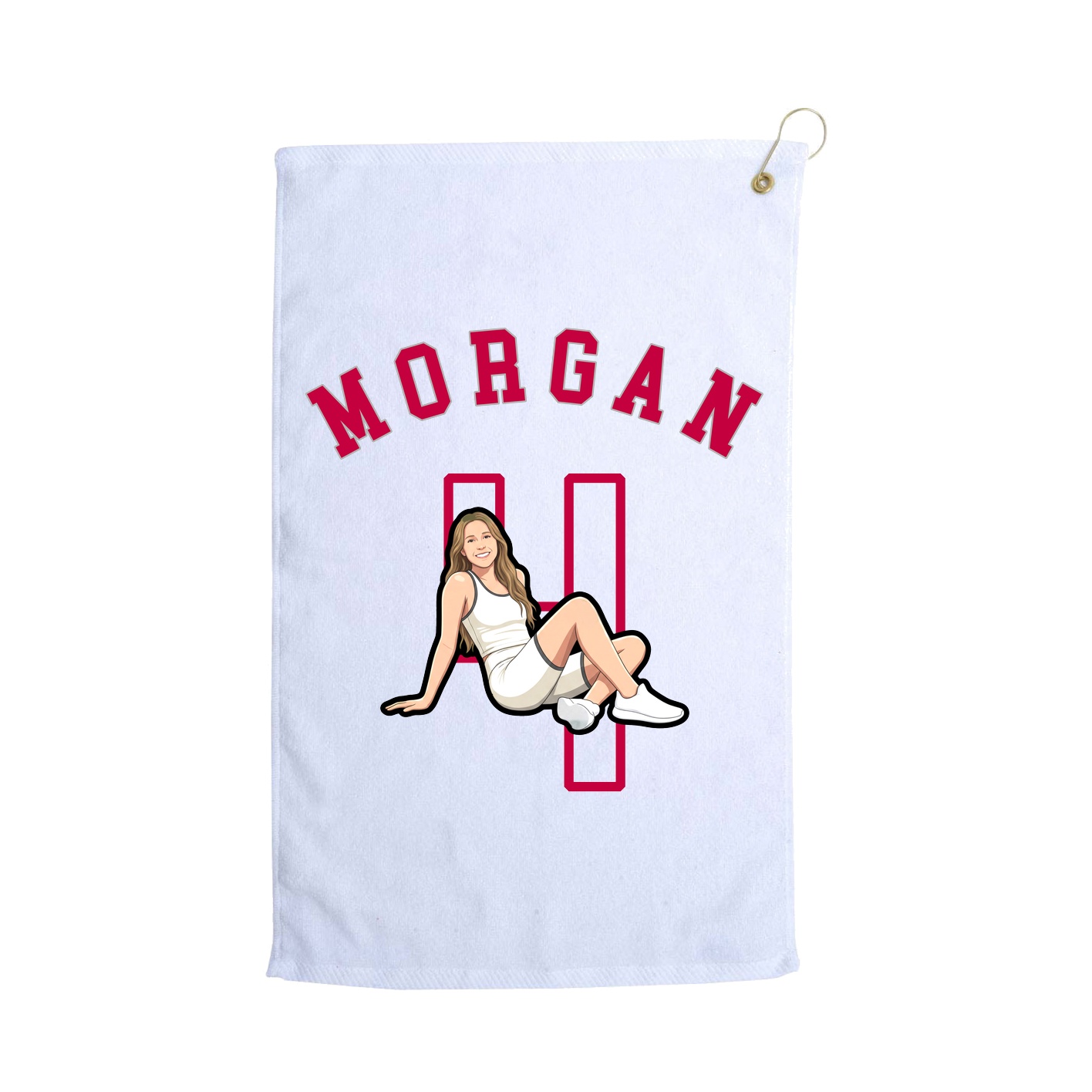 Golf Towel — Shirsey Arch in White
