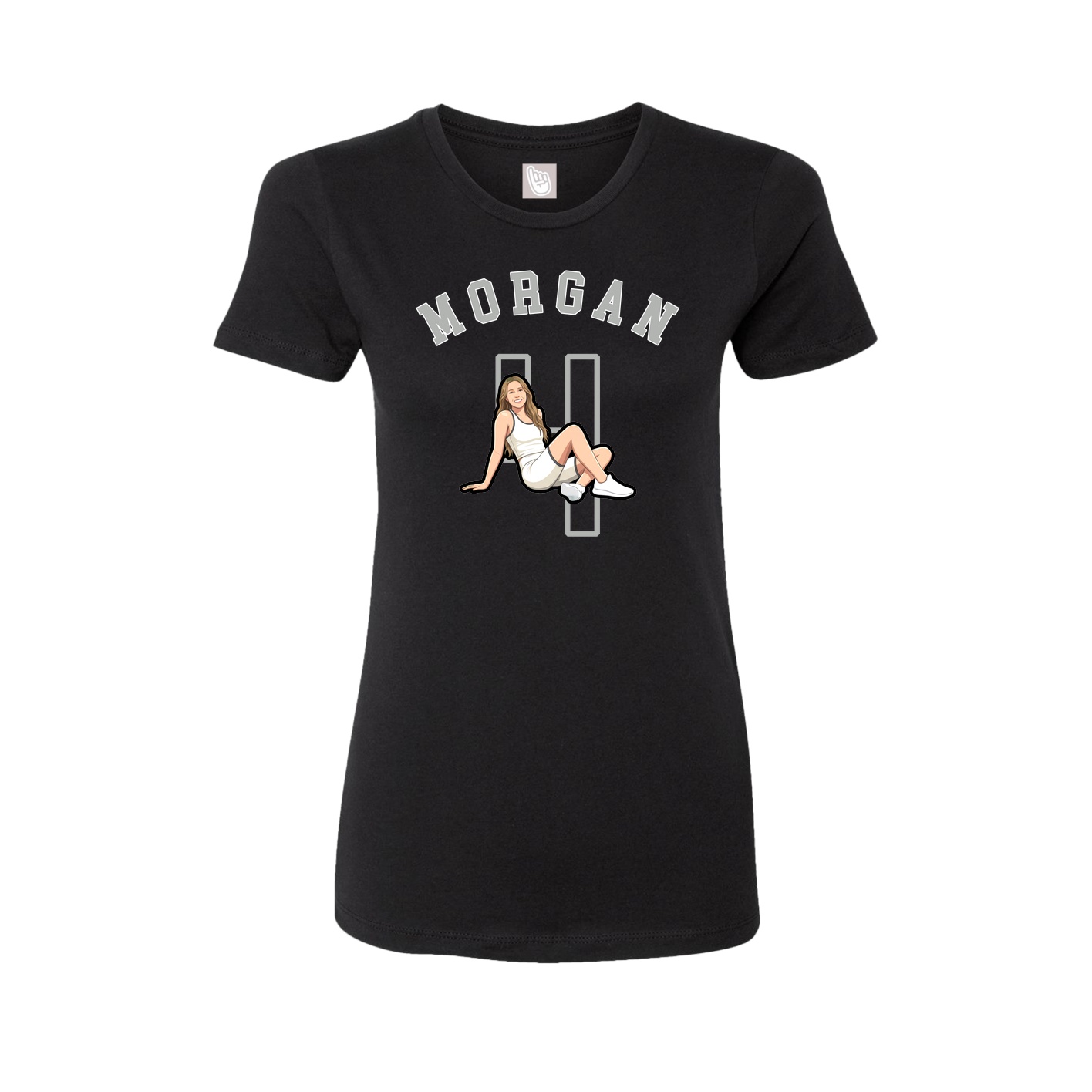 Fitted Women's Tee — Shirsey Arch in Black
