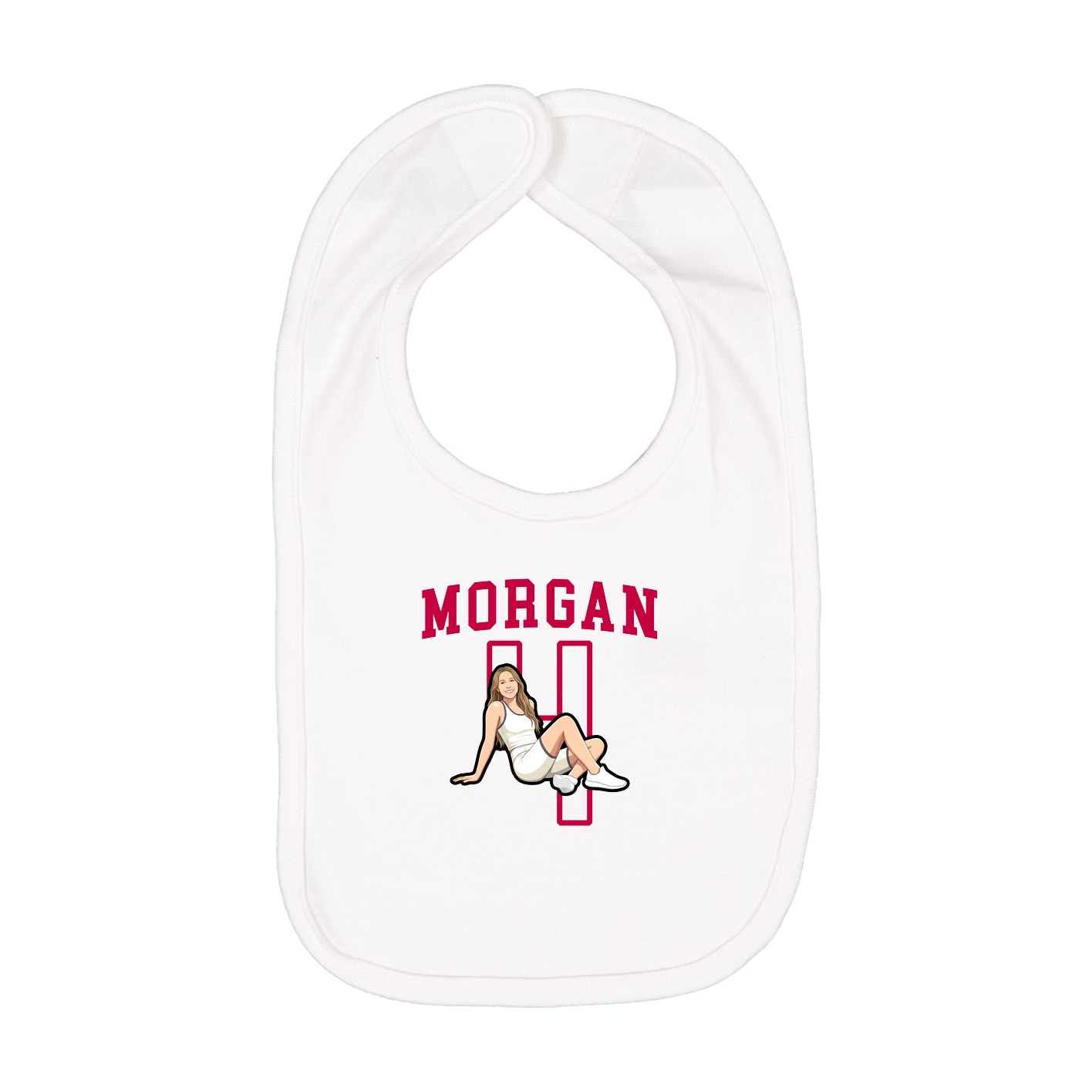 Infant Bib — Shirsey in White