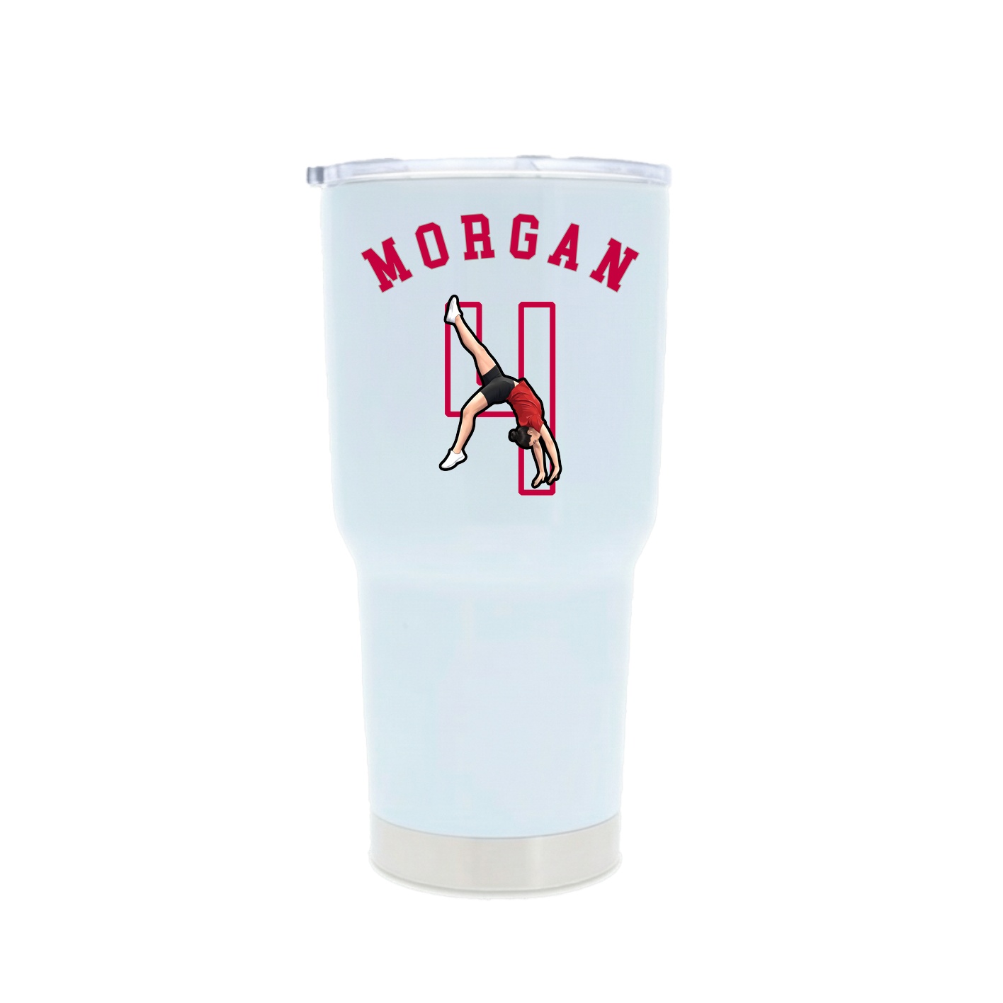 30oz Stainless Steel Tumbler — Shirsey Arch in White