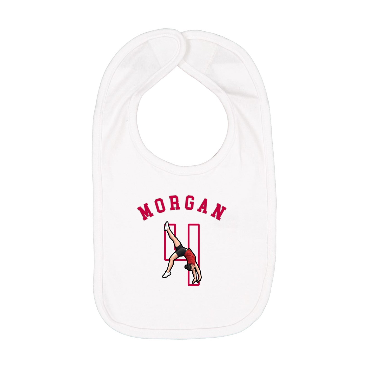 Infant Bib — Shirsey Arch in White