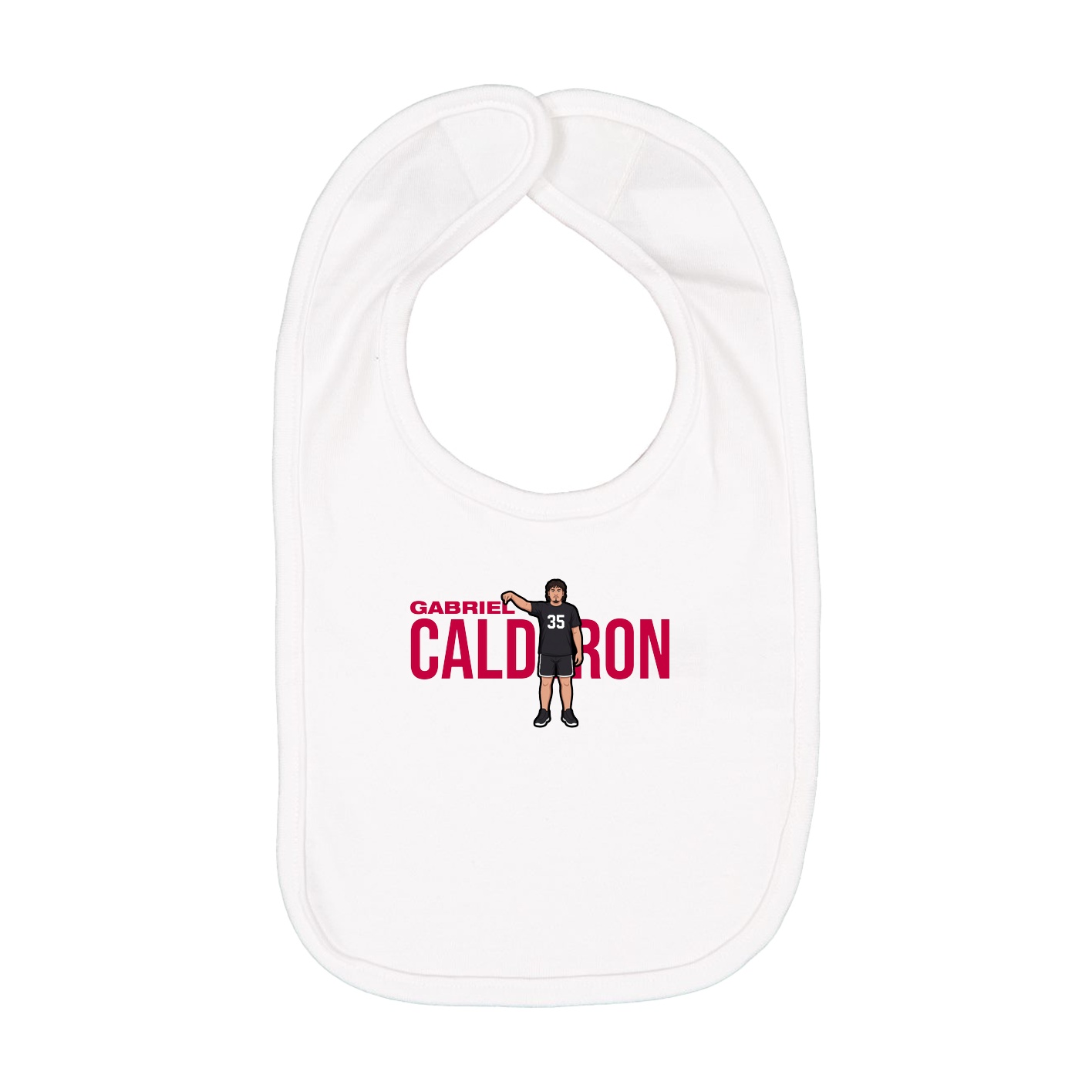 Infant Bib — Player Name in White