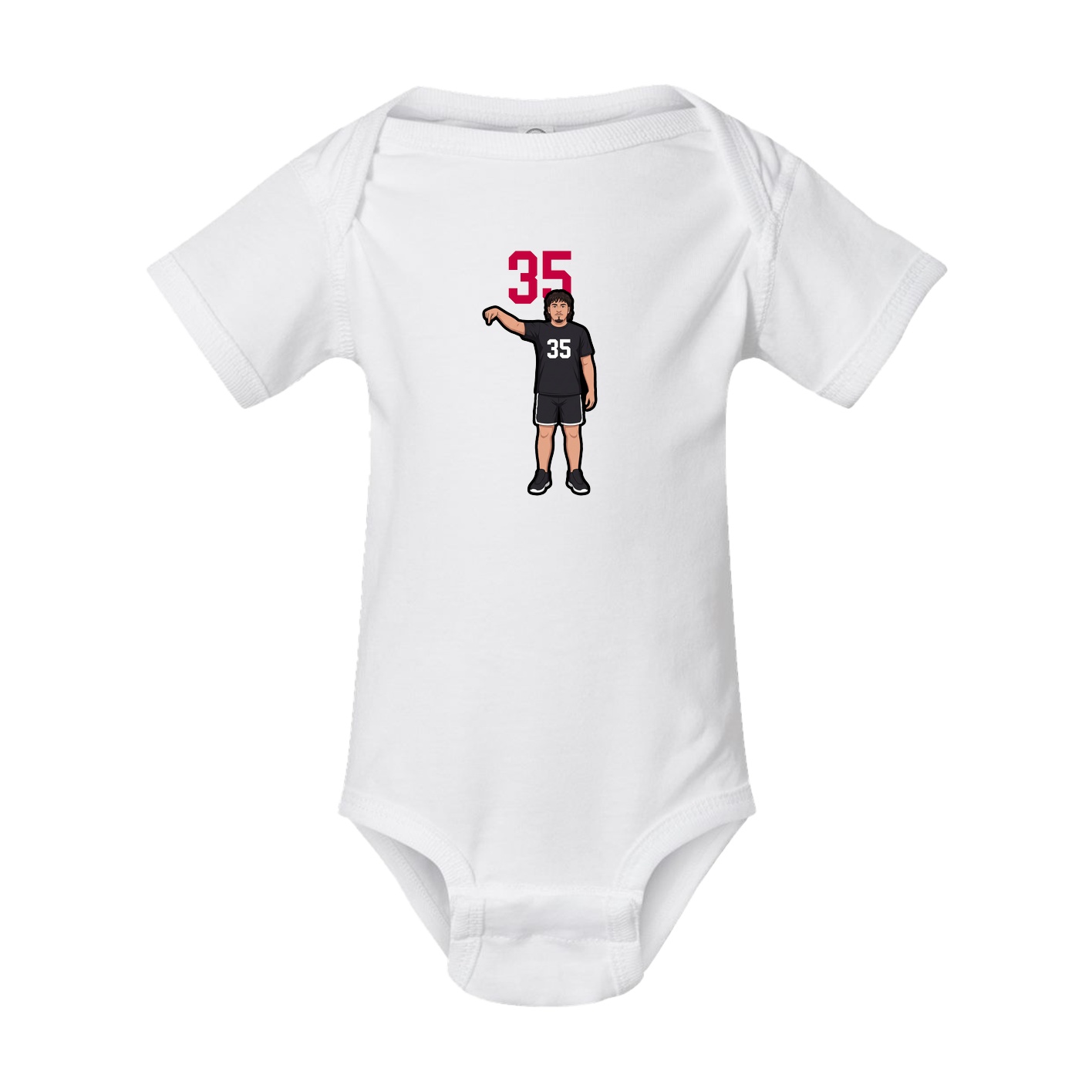 Baby Onesie — Number Top in White