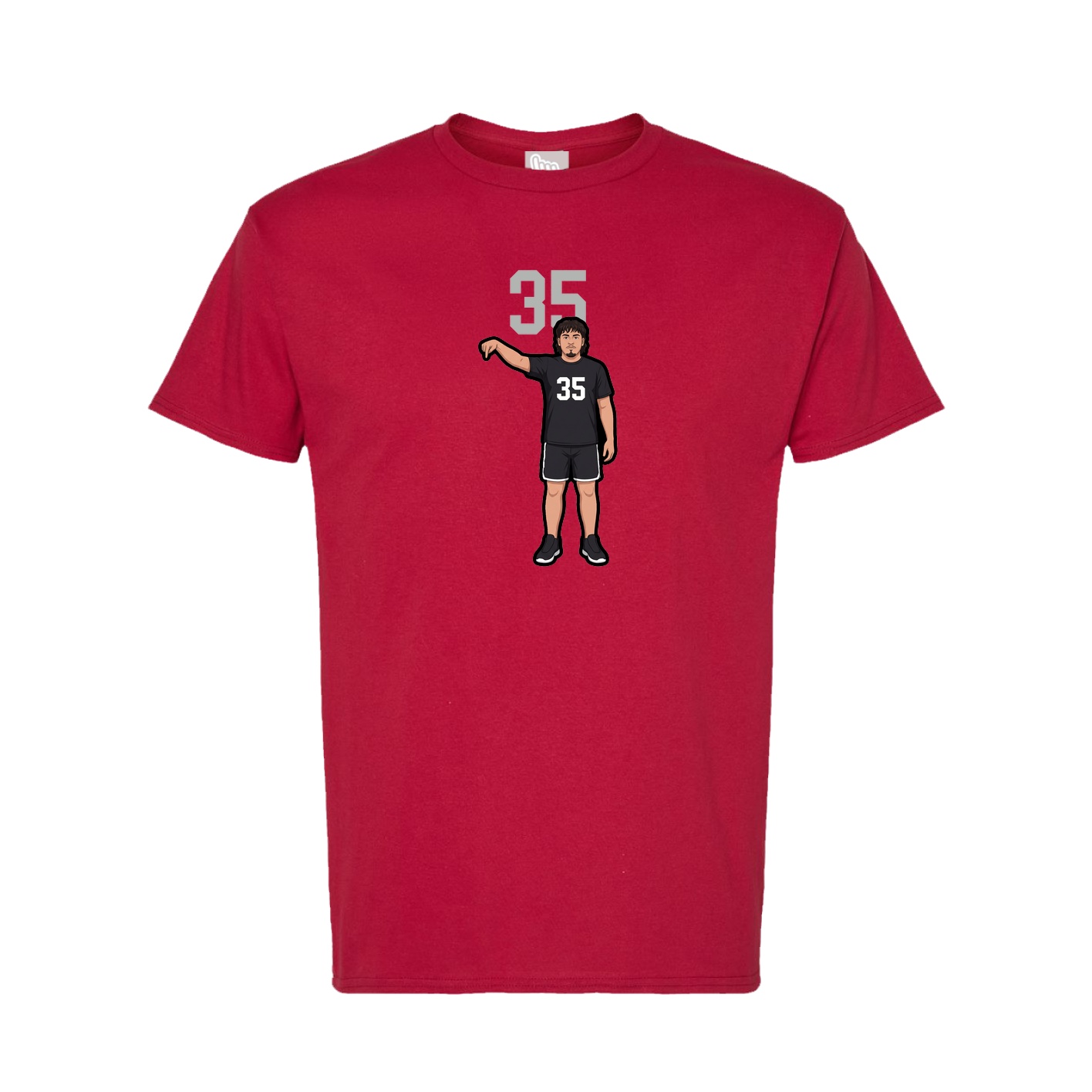 Tee — Number Top in Crimson