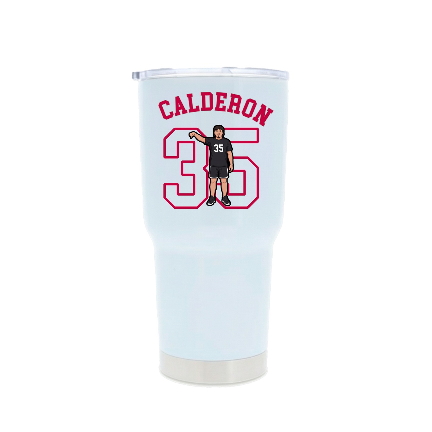 30oz Stainless Steel Tumbler — Shirsey Arch in White