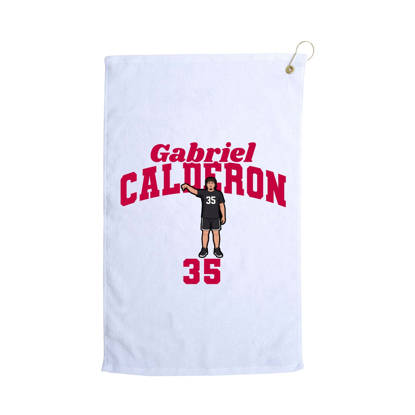 Golf Towel — Signature Arch in White