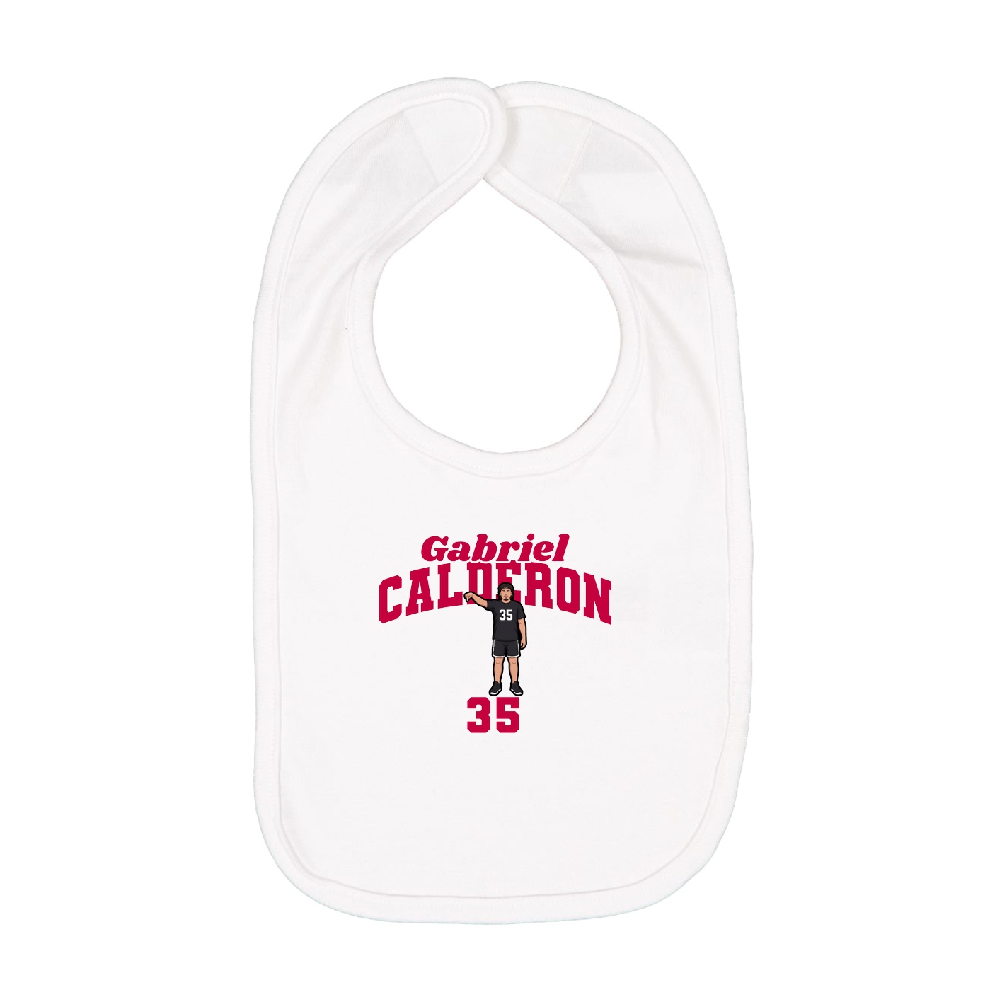 Infant Bib — Signature Arch in White
