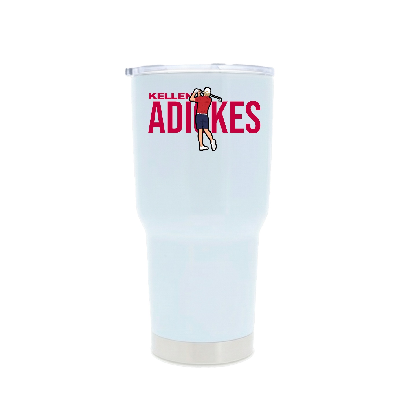 30oz Stainless Steel Tumbler — Player Name in White