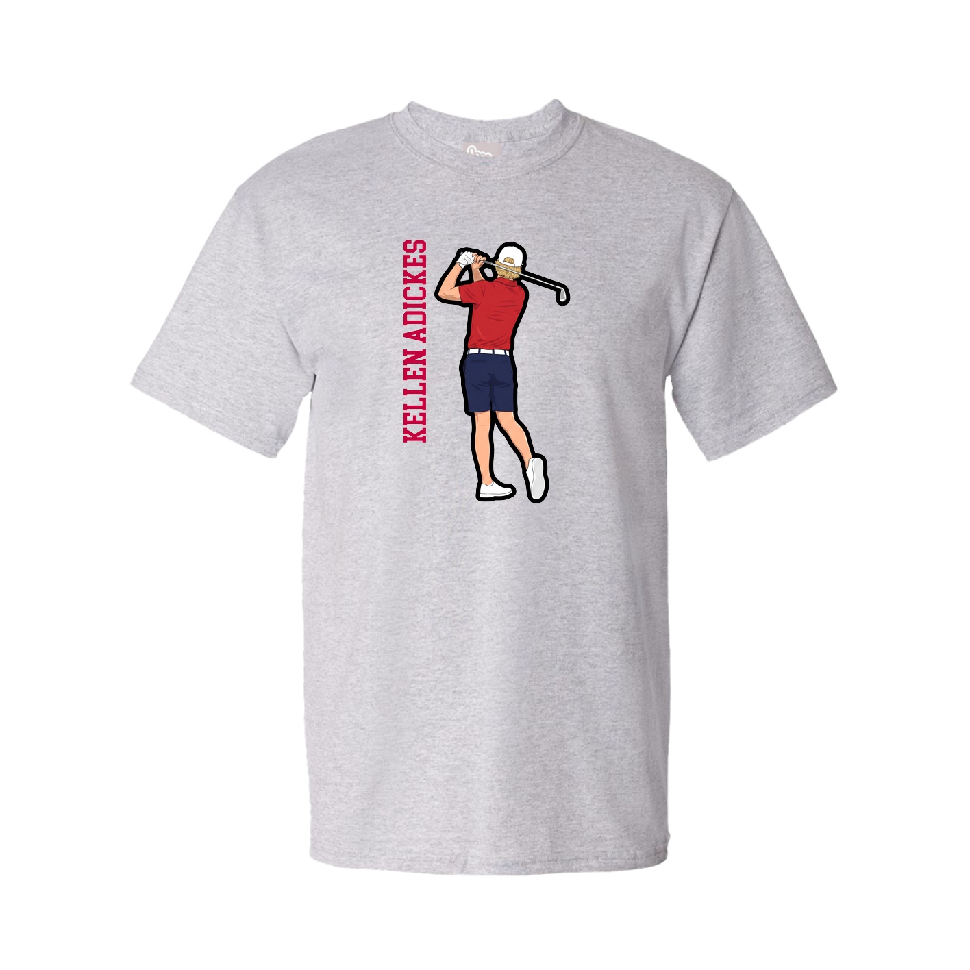 Tee — Name Vertical in Grey