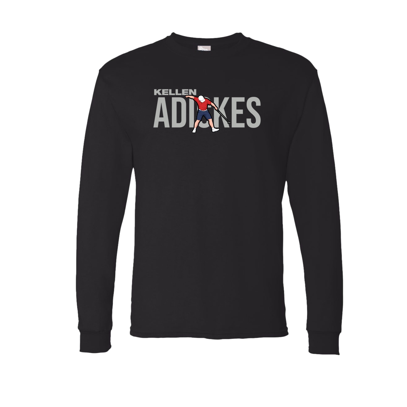 Long Sleeve Tee — Player Name in Black