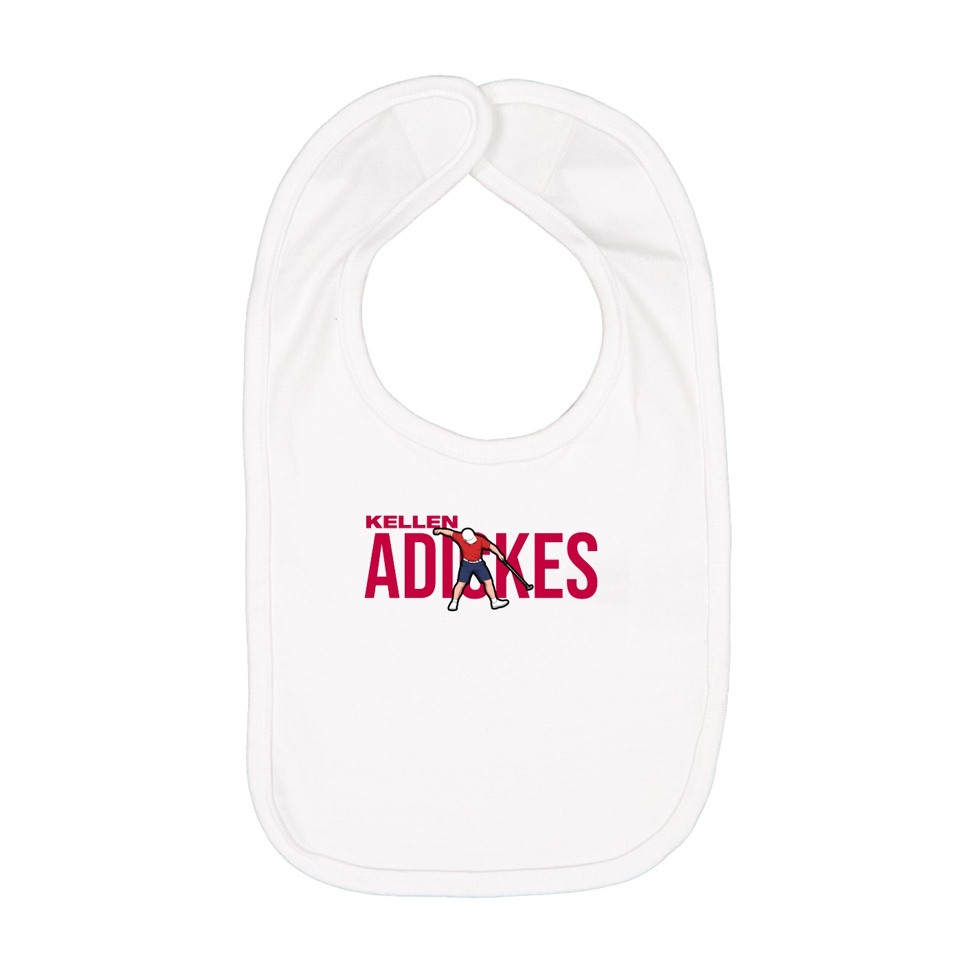 Infant Bib — Player Name in White