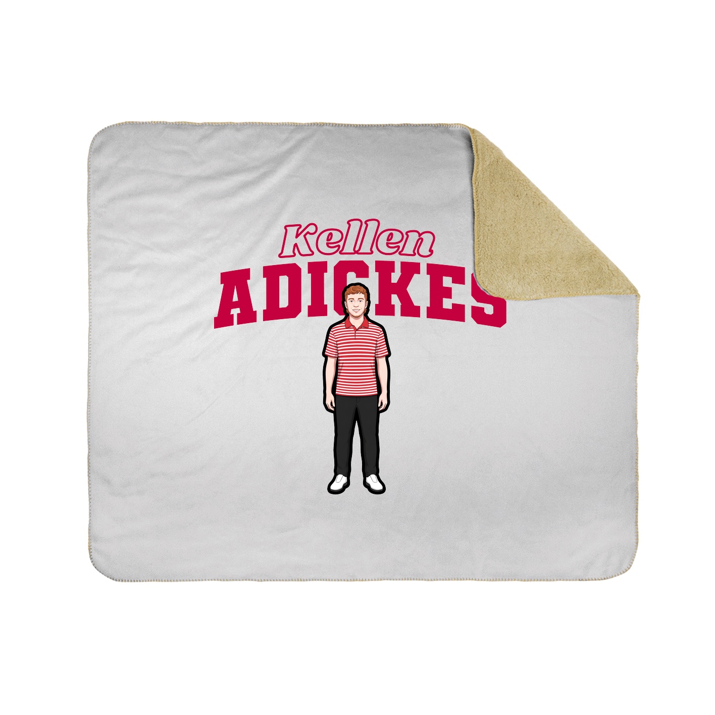 Throw Blanket — Name Arch in White