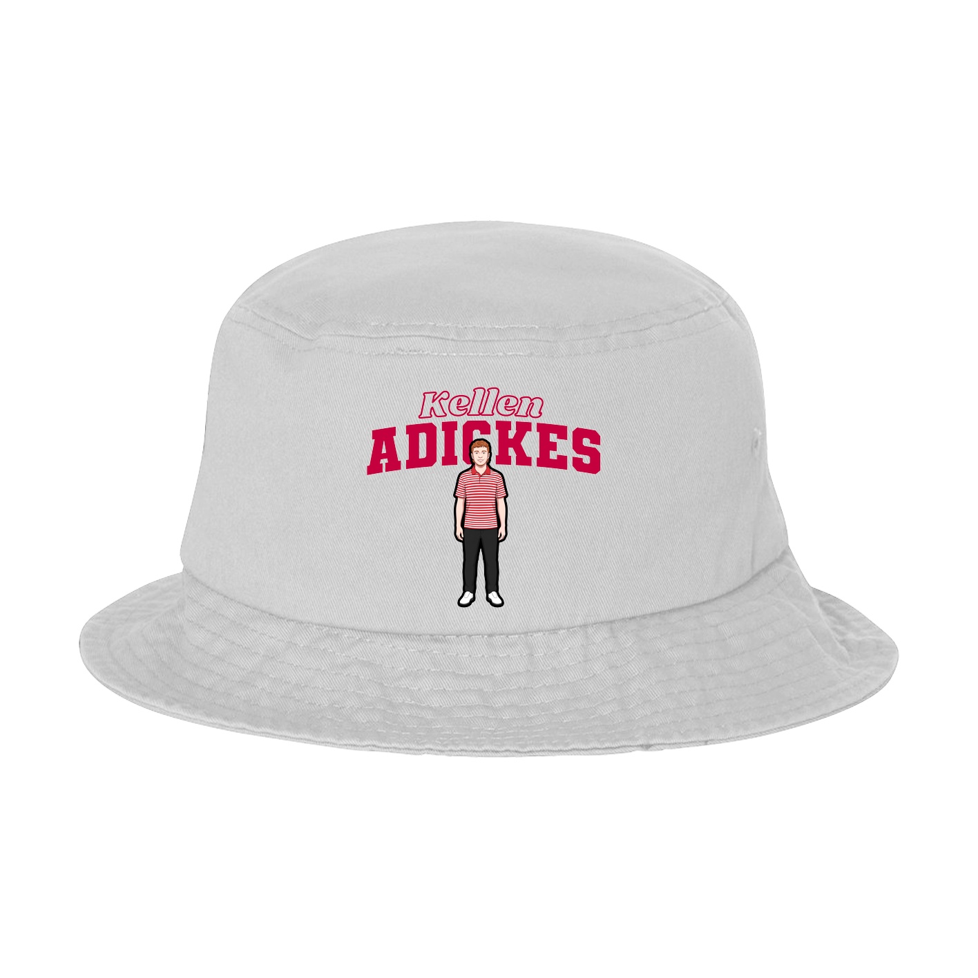 Bucket Cap — Name Arch in White