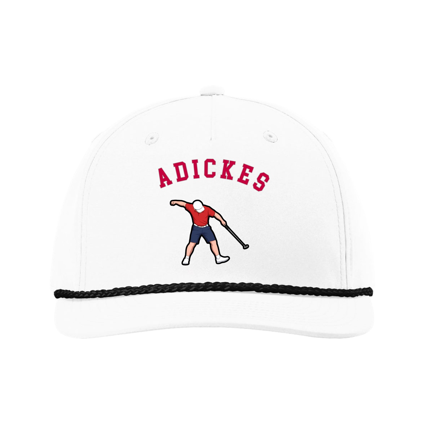 Five-Panel Classic Rope Cap — Shirsey Arch in White