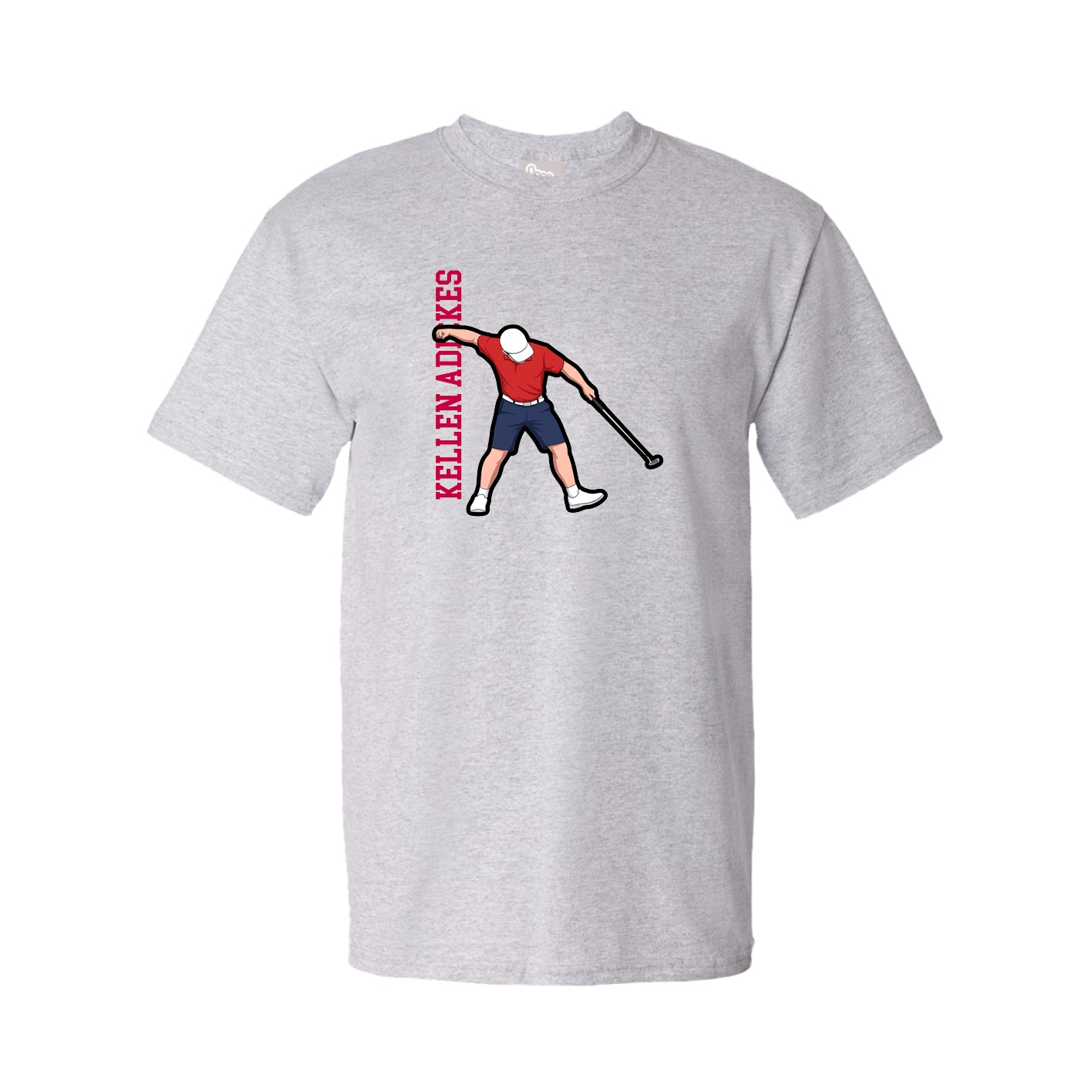 Tee — Name Vertical in Grey