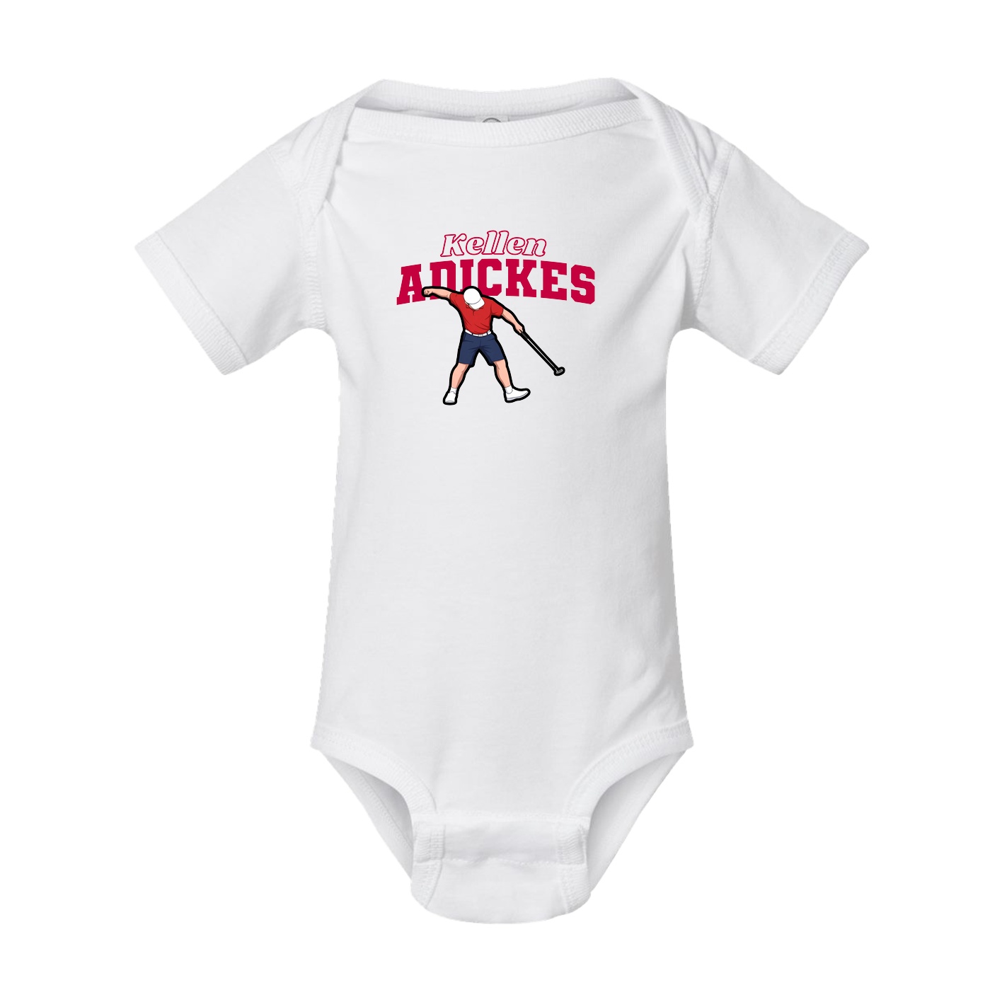 Baby Onesie — Name Arch in White