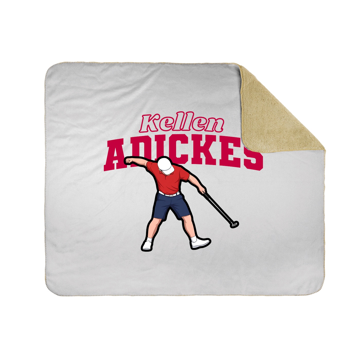 Throw Blanket — Name Arch in White