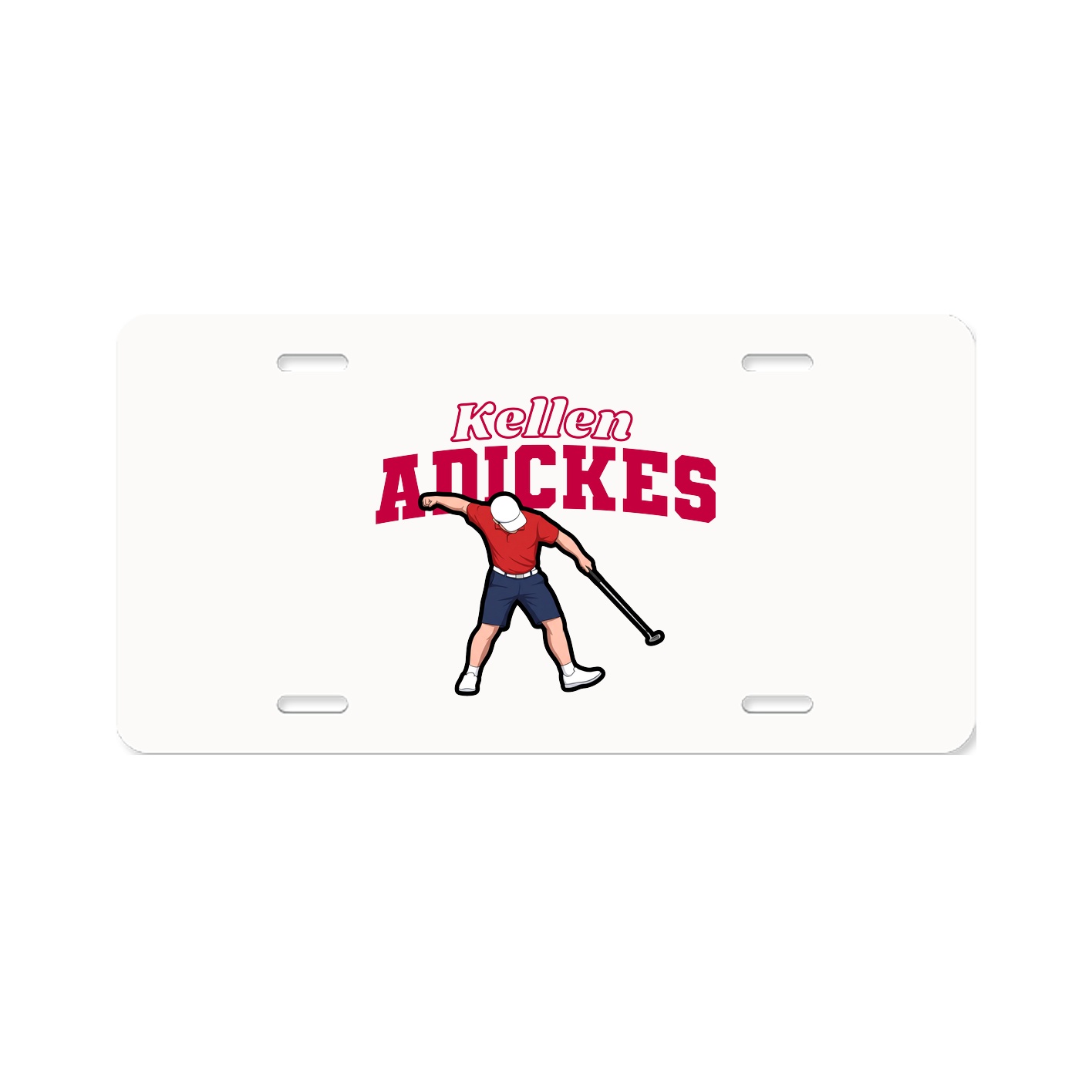 License Plate — Name Arch in Classic