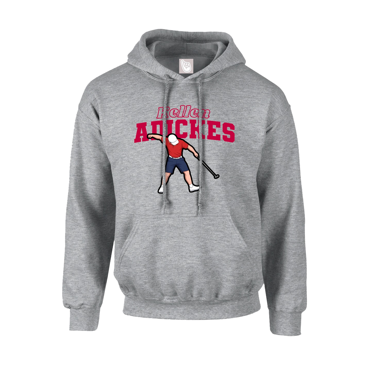 Youth Hoodie — Name Arch in Grey