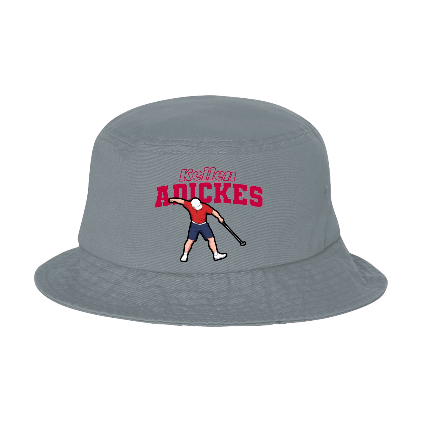 Bucket Cap — Name Arch in Grey