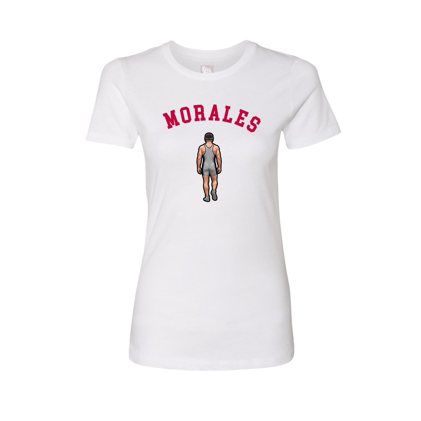 Fitted Women's Tee — Shirsey Arch in White