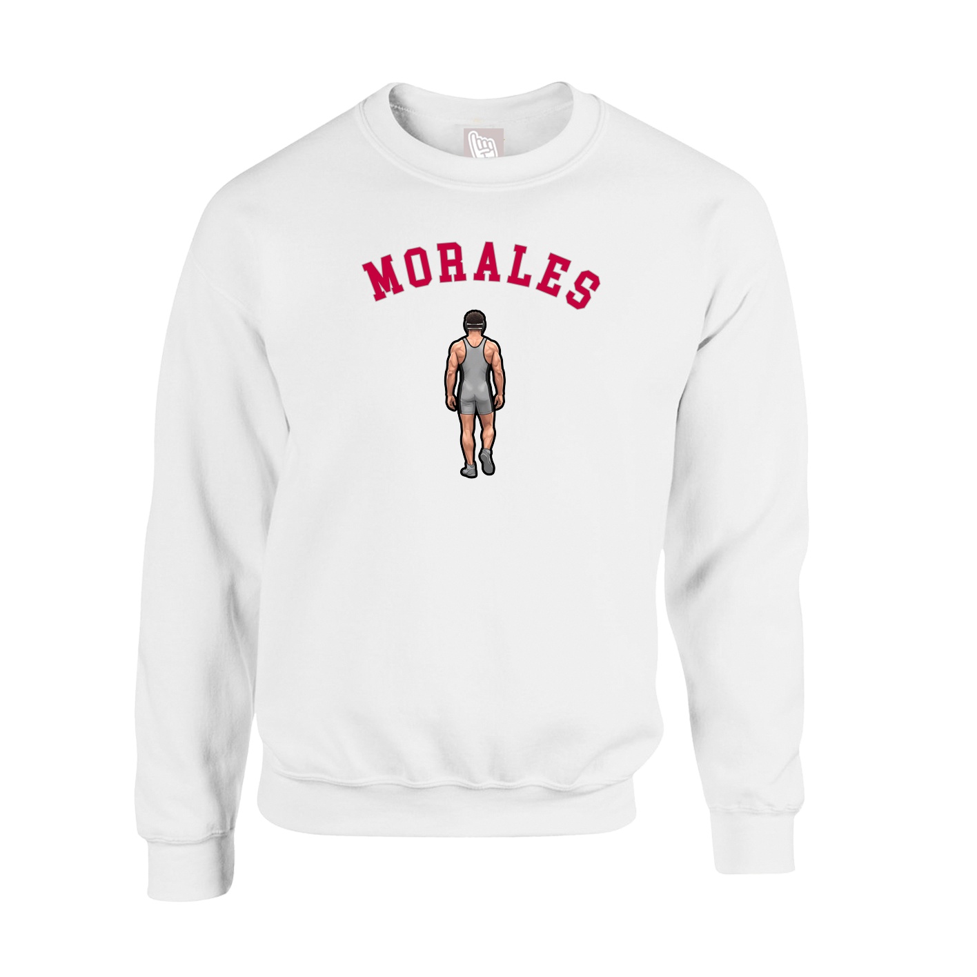 Fleece Crew — Shirsey Arch in White