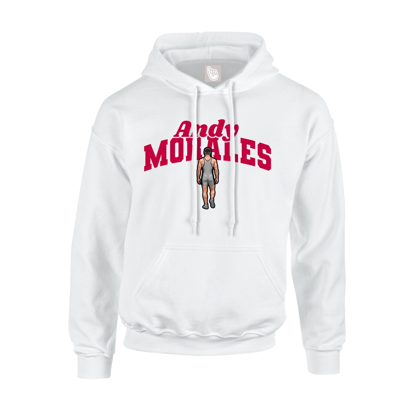 Youth Hoodie — Signature Arch in White