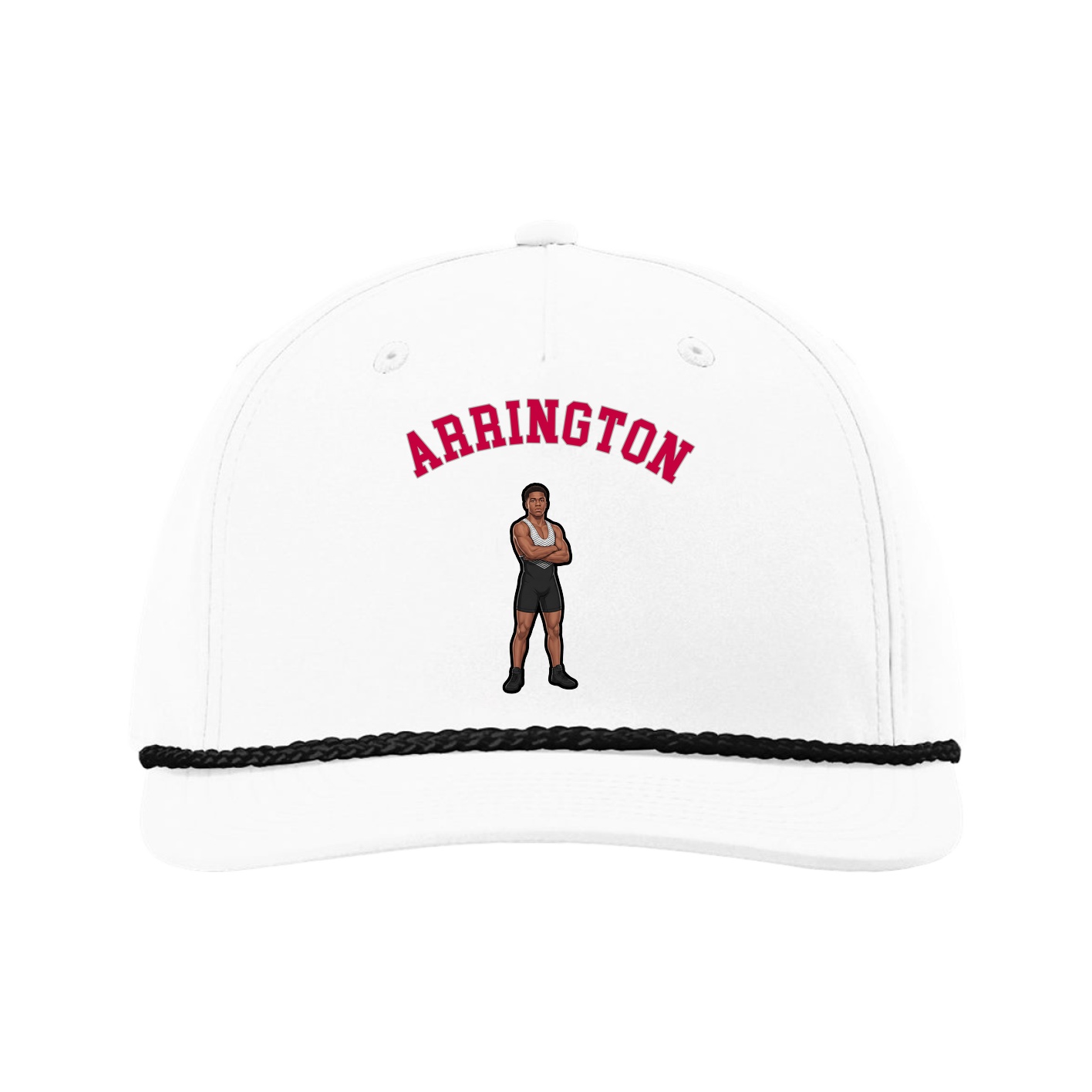 Five-Panel Classic Rope Cap — Shirsey Arch in White