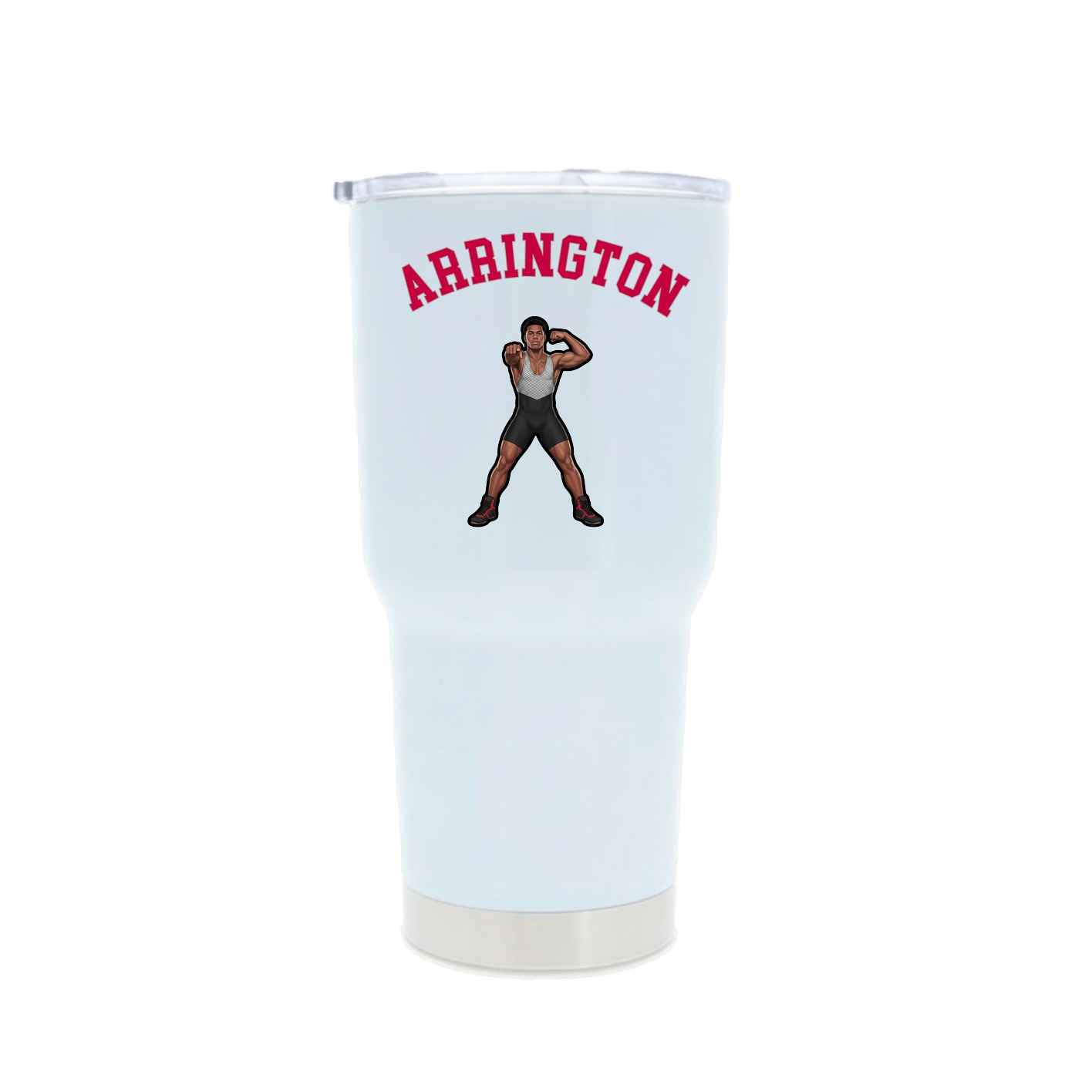 30oz Stainless Steel Tumbler — Shirsey Arch in White