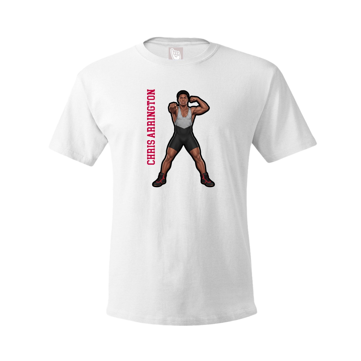 Tee — Name Vertical in White