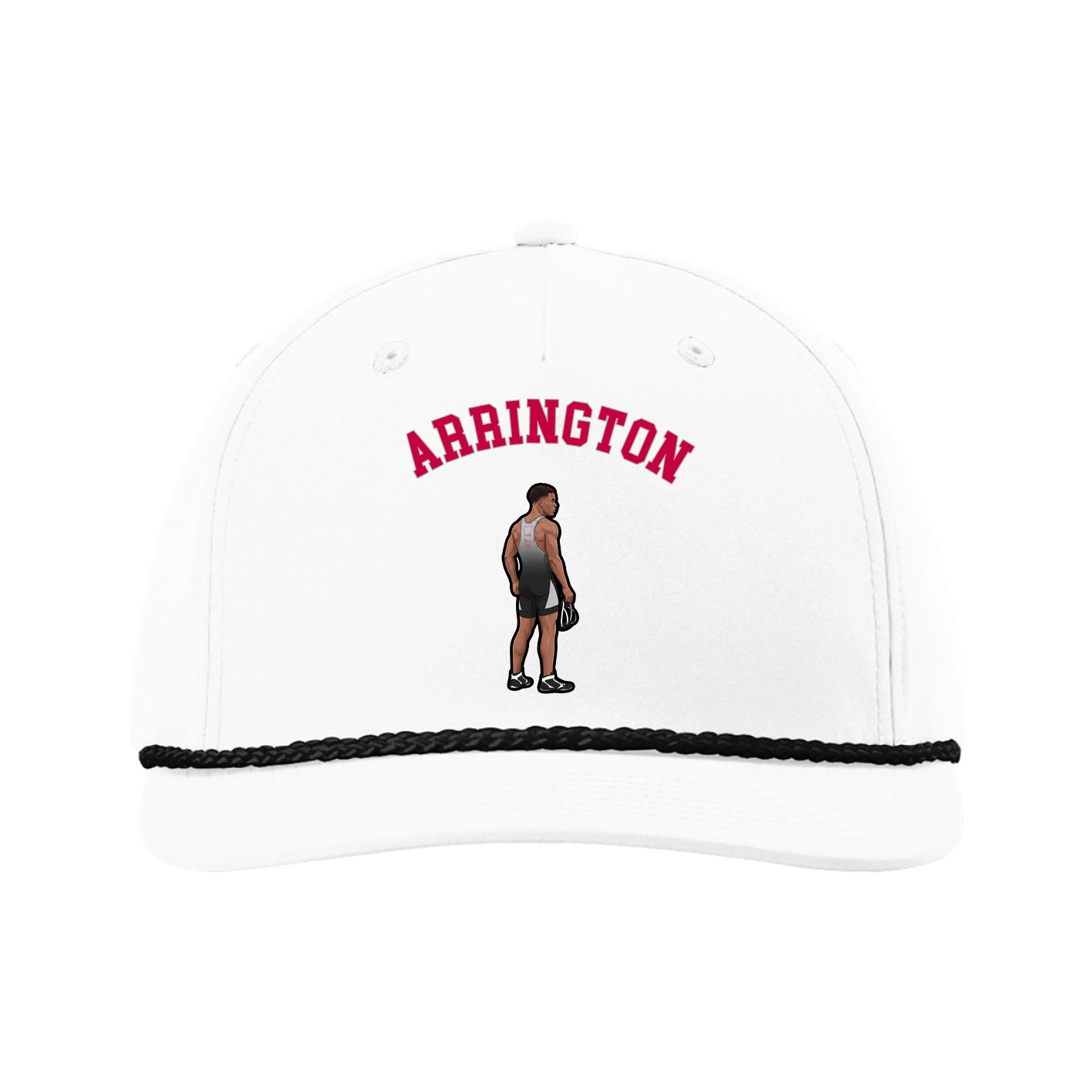 Five-Panel Classic Rope Cap — Shirsey Arch in White