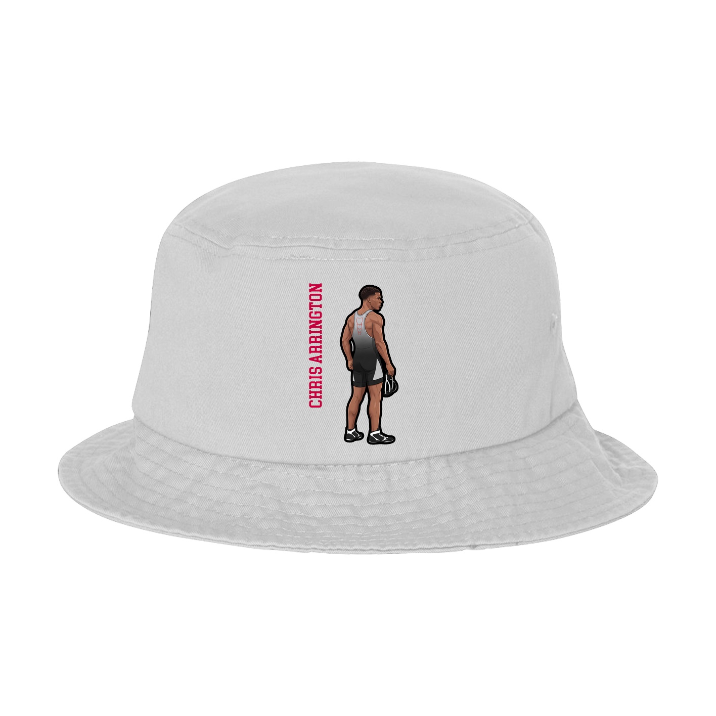 Bucket Cap — Name Vertical in White