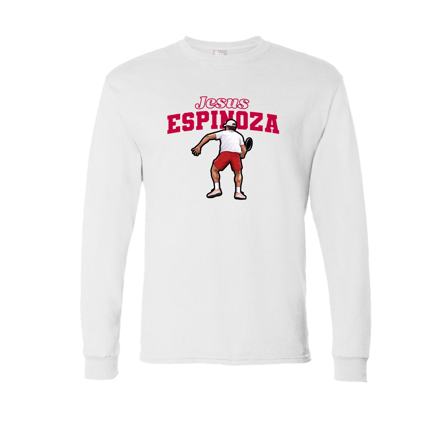 Long Sleeve Tee — Name Arch in White