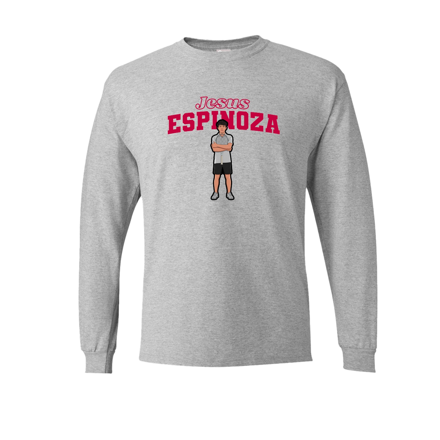 Long Sleeve Tee — Name Arch in Grey