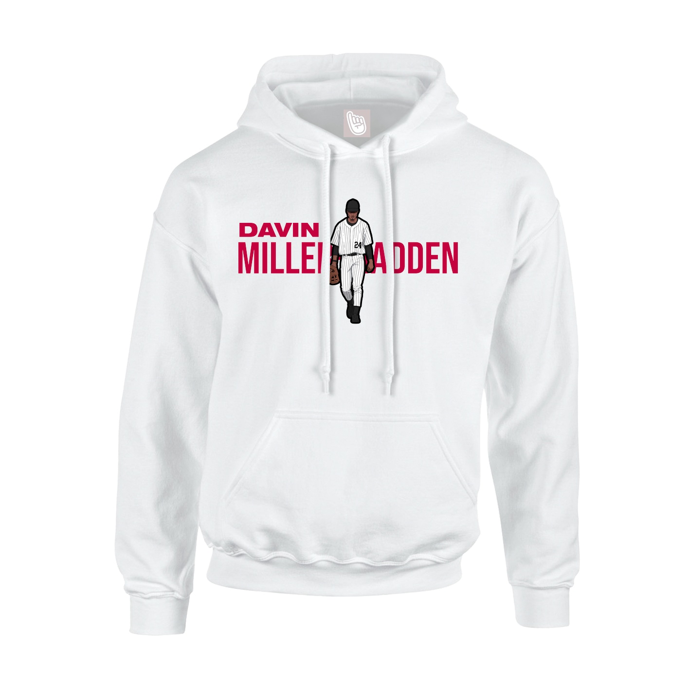 Youth Hoodie — Player Name in White