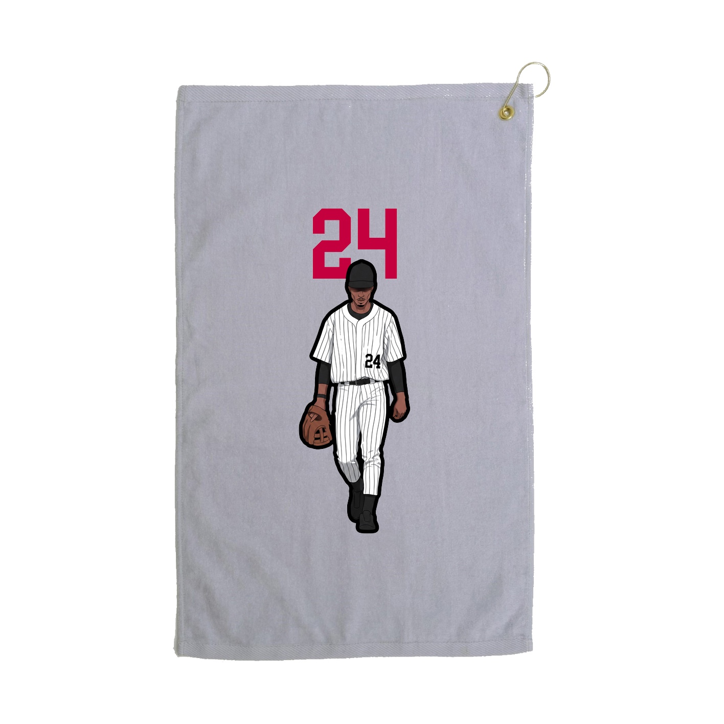 Golf Towel — Number Top in Grey