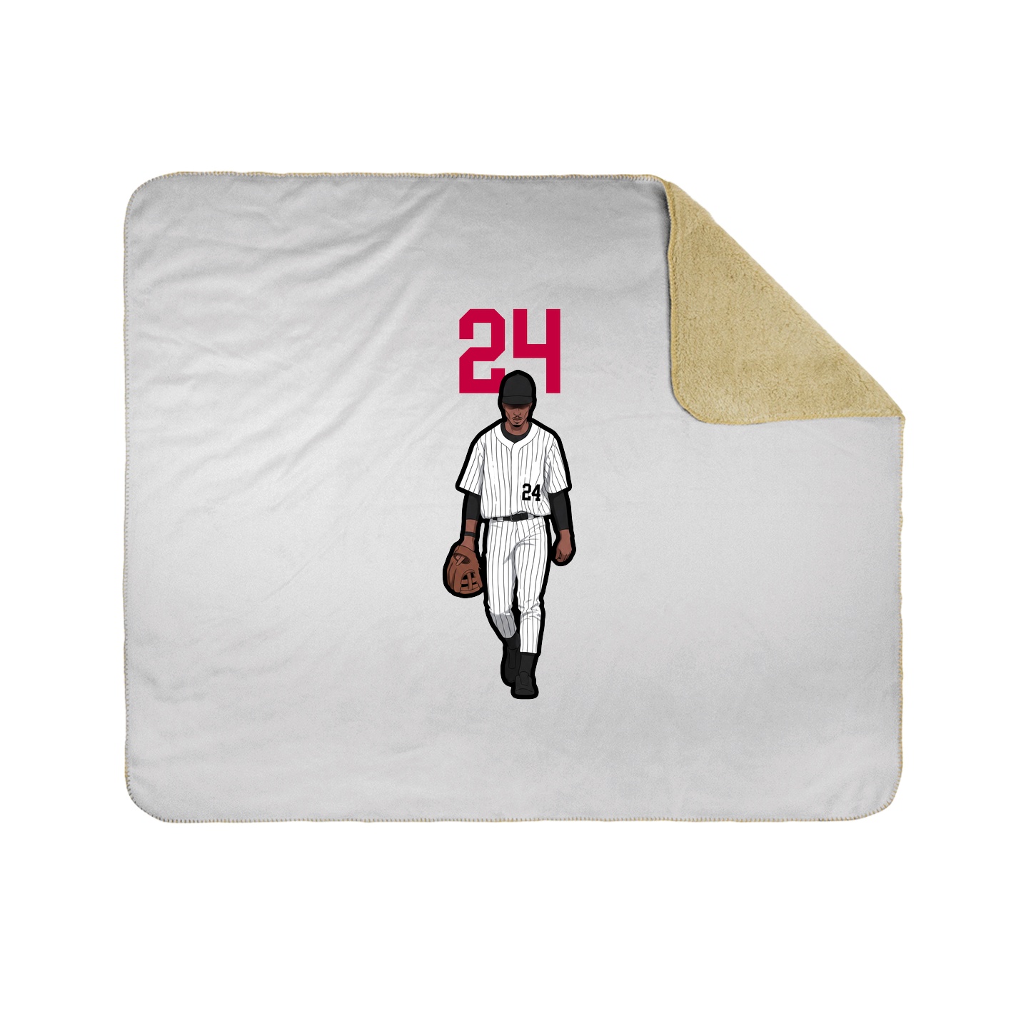 Throw Blanket — Number Top in White