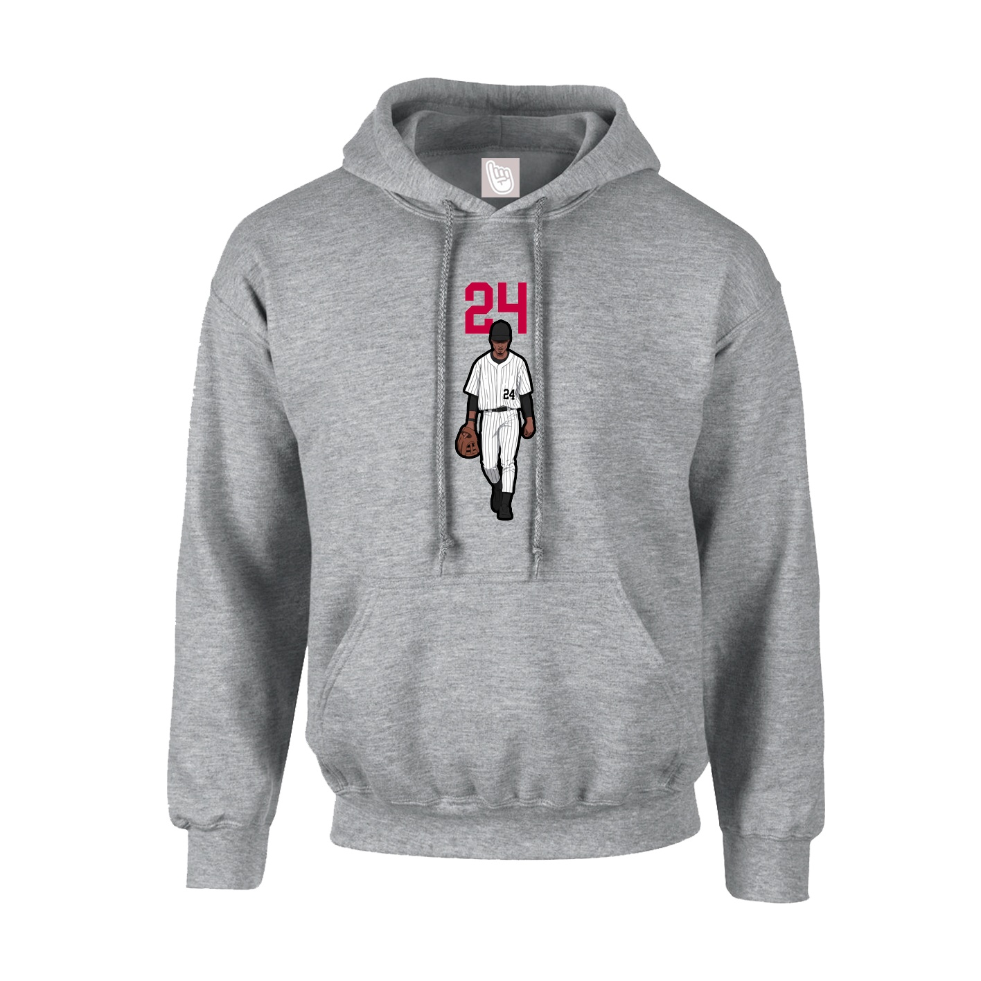 Hoodie — Number Top in Grey