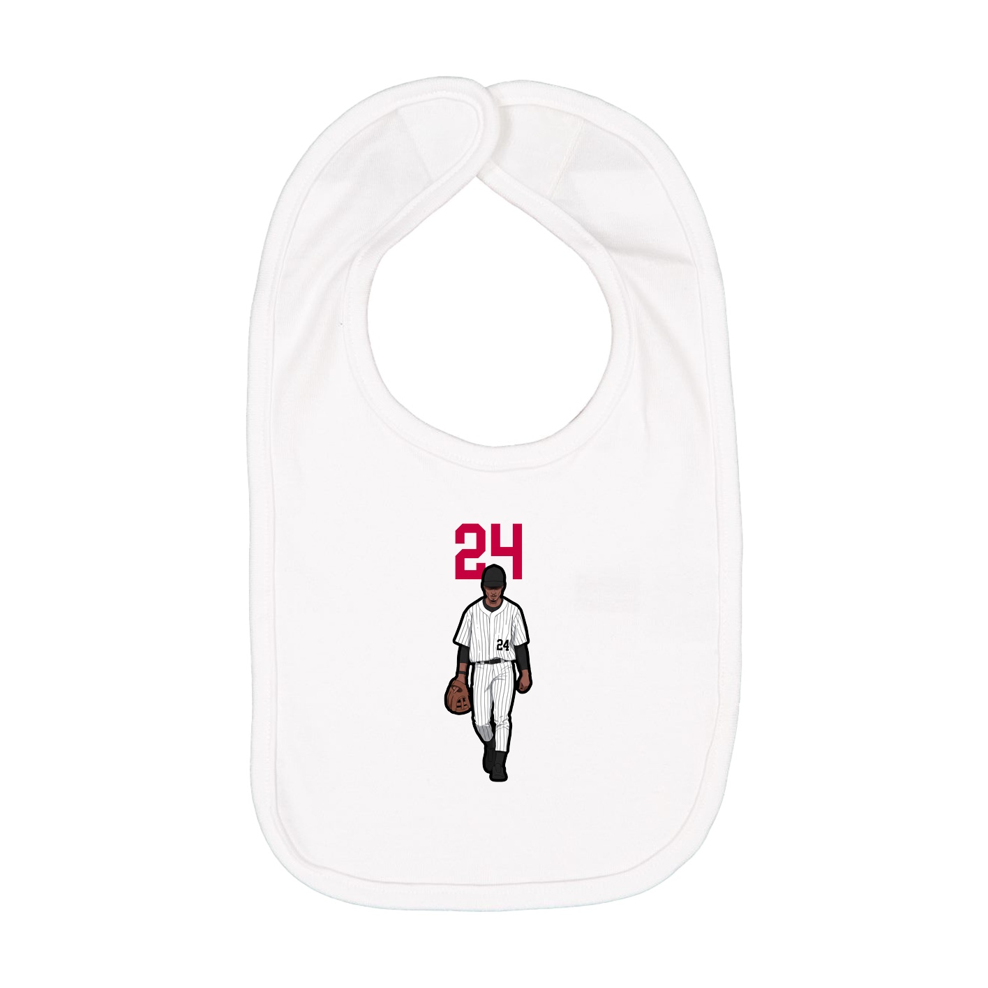Infant Bib — Number Top in White